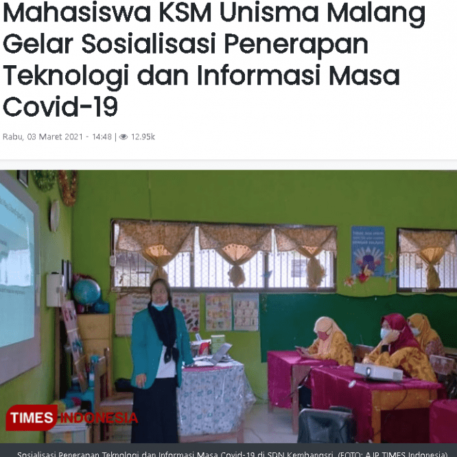Mahasiswa KSM Gelar Sosialisasi Penerapan Teknologi dan Informasi Masa Covid-19