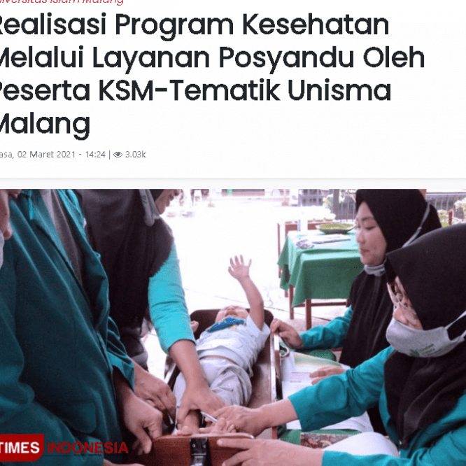 Realisasi Program Kesehatan Melalui Layanan Posyandu Oleh Peserta KSM-Tematik
