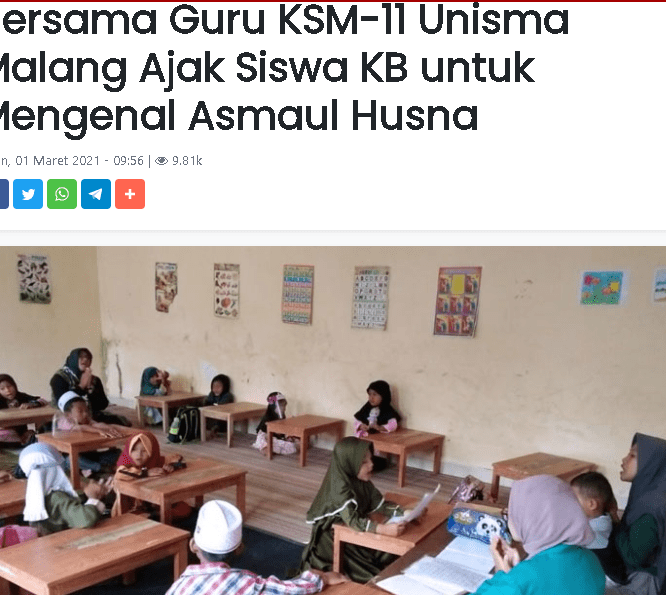 Mahasiswa KSM-11 Ajak Siswa KB untuk Mengenal Asmaul Husna