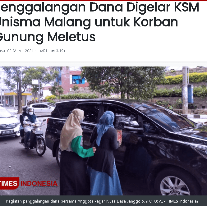 Penggalangan Dana Digelar KSM untuk Korban Gunung Meletus