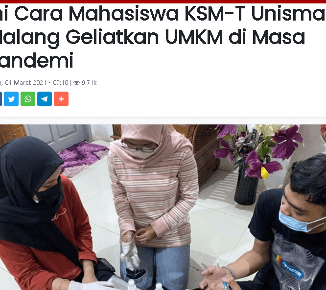 Ini Cara Mahasiswa KSM-T Geliatkan UMKM di Masa Pandemi