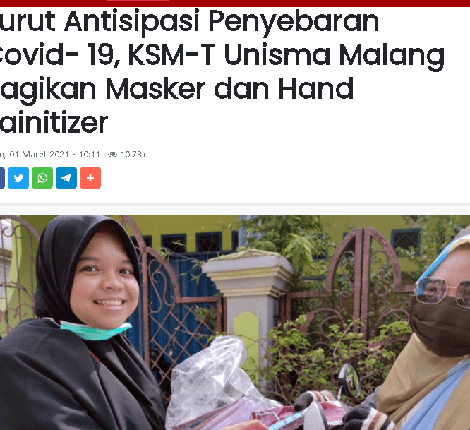 Turut Antisipasi Penyebaran Covid- 19, KSM-T Bagikan Masker dan Hand Sanitizer