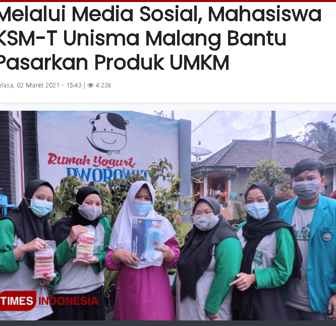 Melalui Media Sosial, Mahasiswa KSM-T Bantu Pasarkan Produk UMKM