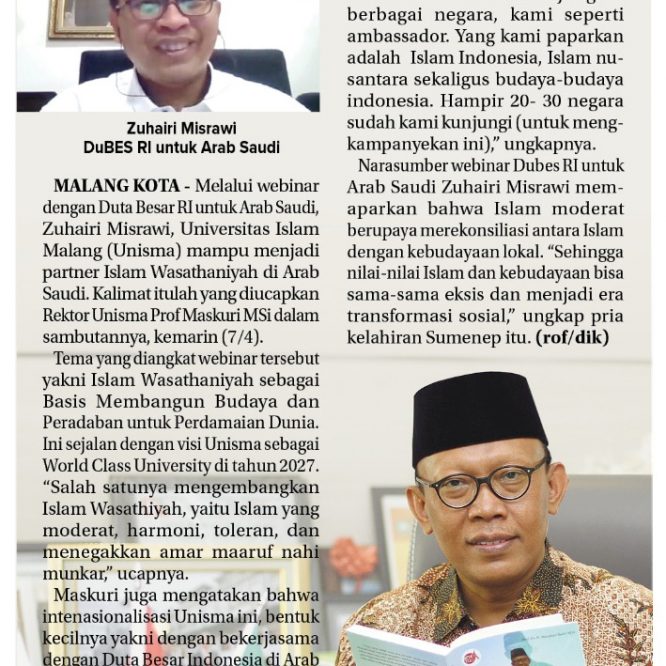 BERITA SEPUTAR UNISMA KAMIS 8 APRIL 2021