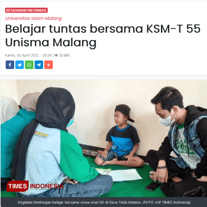 Belajar tuntas bersama KSM-T 55 Unisma Malang
