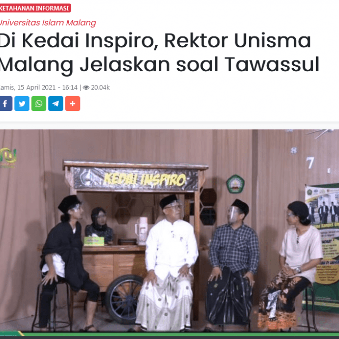 Di Kedai Inspiro, Rektor Unisma Malang Jelaskan soal Tawassul