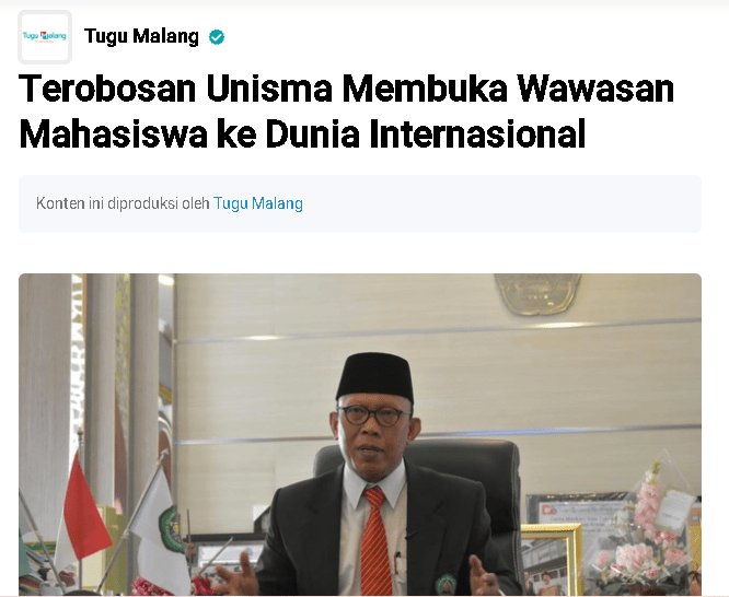 Terobosan Unisma Membuka Wawasan Mahasiswa ke Dunia Internasional