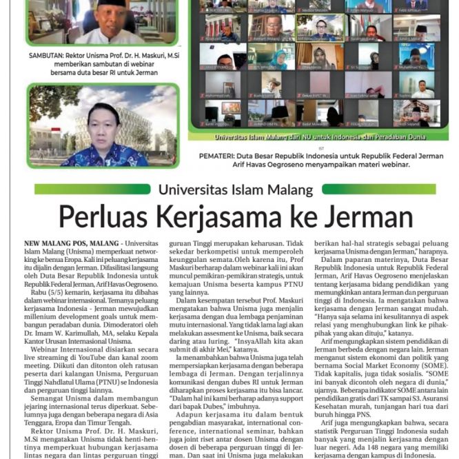 BERITA SEPUTAR UNISMA JUM`AT 7 MEI 2021