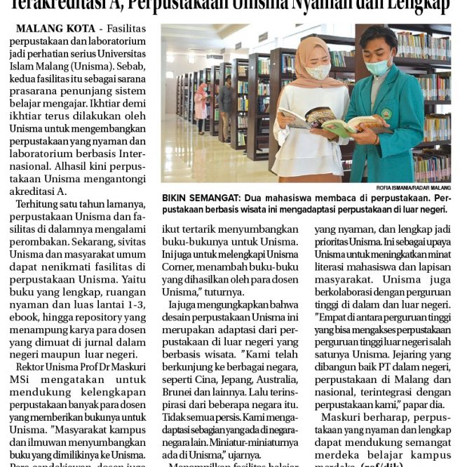 BERITA SEPUTAR UNISMA JUM`AT 12 NOVEMBER 2021