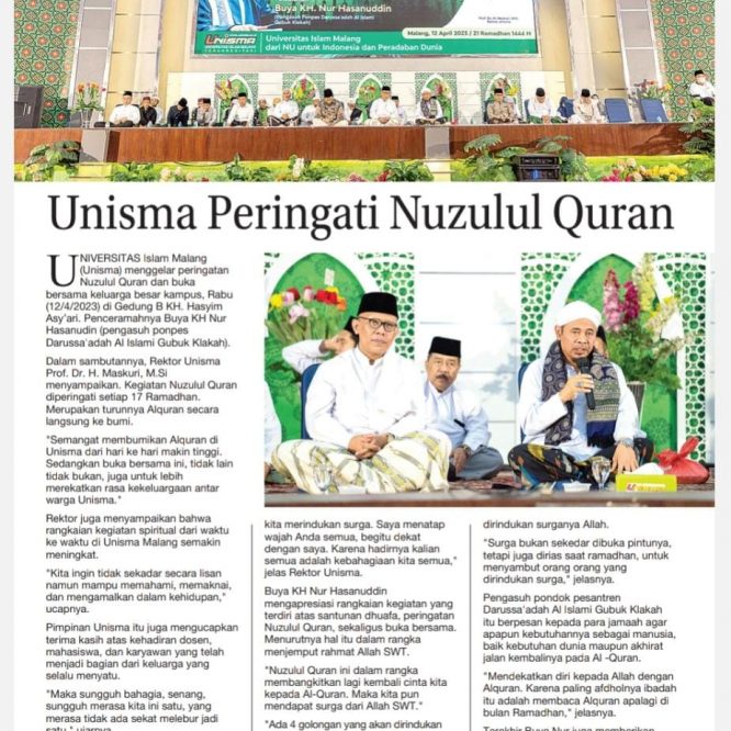 Rektor Unisma Malang dan Rektor USM Malaysia Sepakat Jalin Double Degree Kerja Sama Internasional