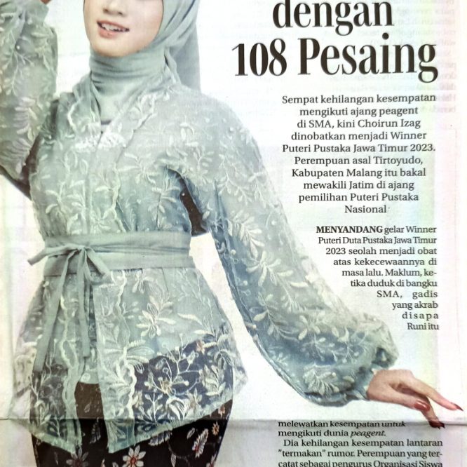 Choirun Izag, Winner Puteri Pustaka Jawa Timur 2023 ; Bersanding dengan 108 Pesaing