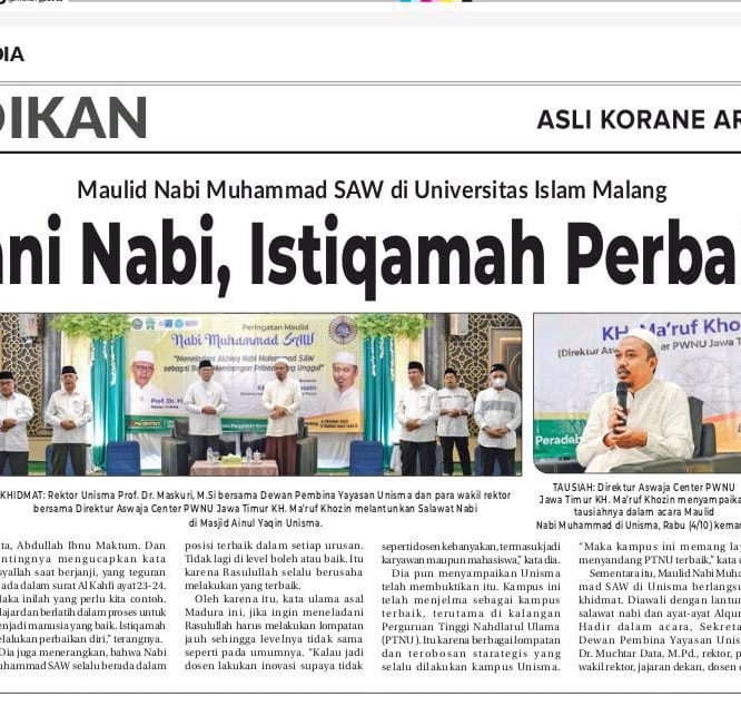 Maulid Nabi Muhammad SAW di UNISMA ; Teladani Nabi, Istiqomah Perbaiki Diri