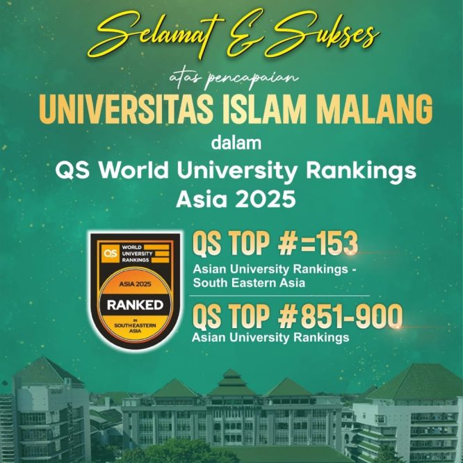 Unisma Malang Peringkat 153 Perguruan Tinggi Terbaik Asia Tenggara Versi QS WUR